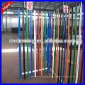 PVC coated 2.4m high triple spiked galvanised palisade fencing sets